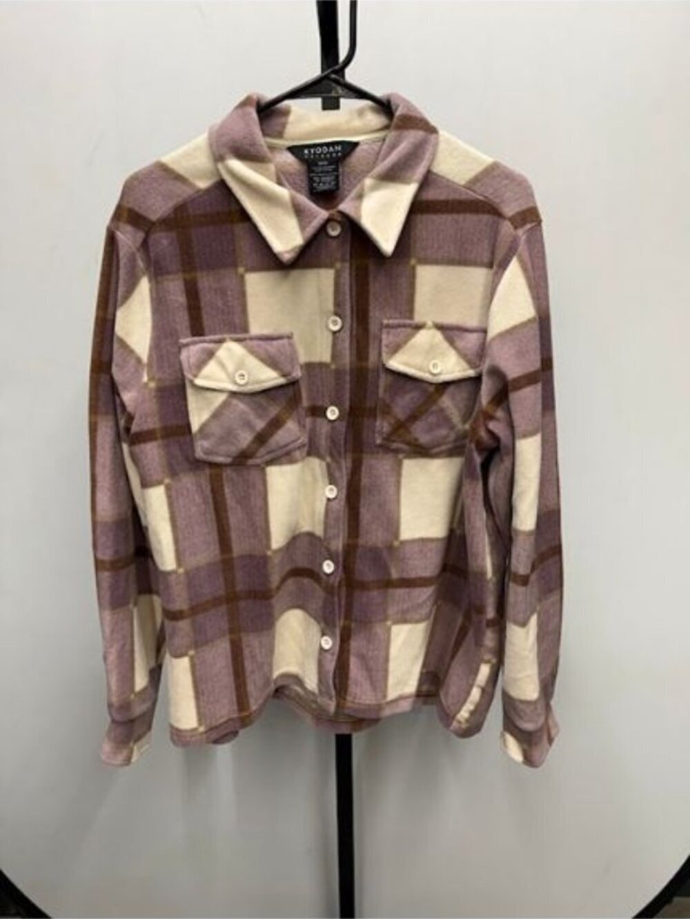 Kyodan Outdoor Plaid Fleece Button Up Shacket